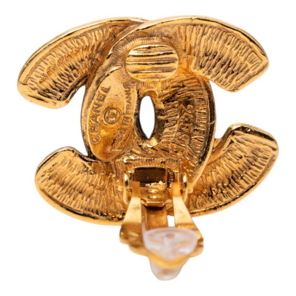 CHANEL Gold Logo Earrings - Picture 3 of 3